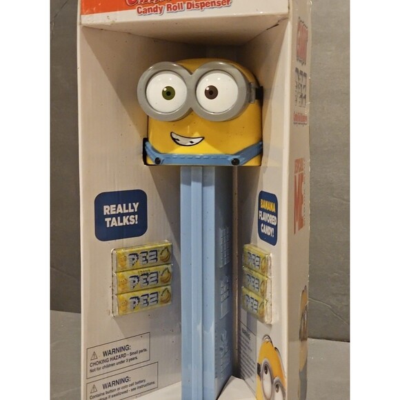 Despicable Me MINION BOB GIANT PEZ Dispenser 12" TALKS w/ Candy 2017 NIB - Picture 3 of 10